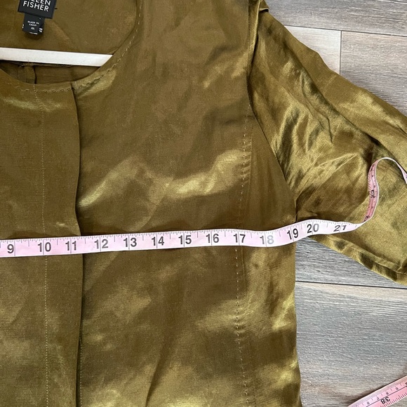 Eileen Fisher Linen And Silk Dress with‎ Pockets- Medium - Picture 7 of 9